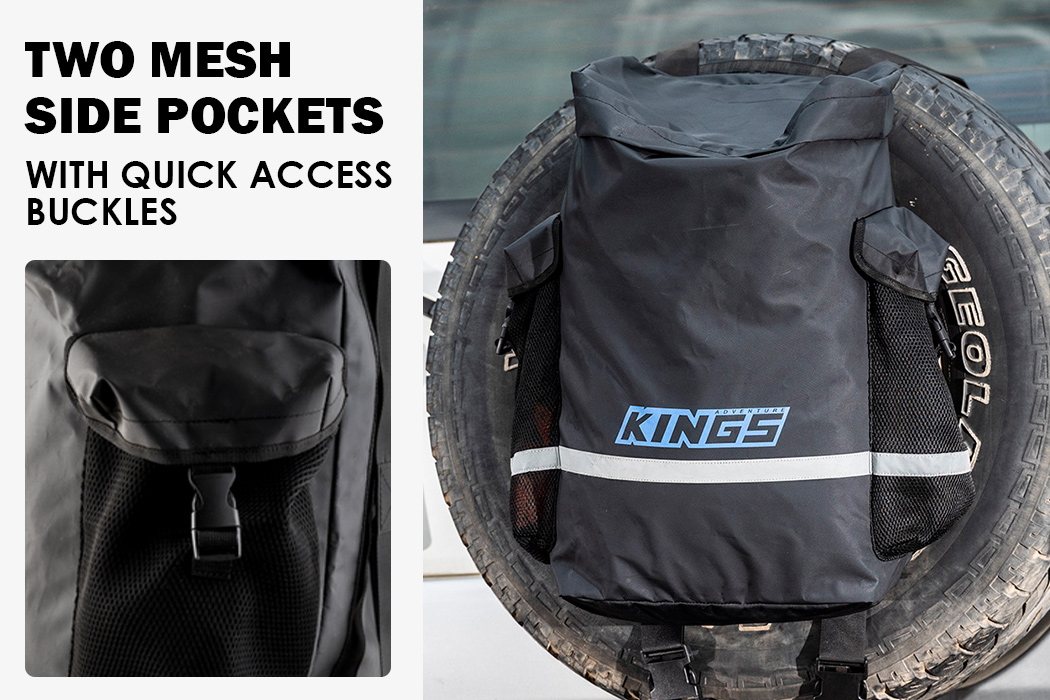 Kings Premium 48L Dirty Gear Bag Rear Wheel Rubbish Packing Travel